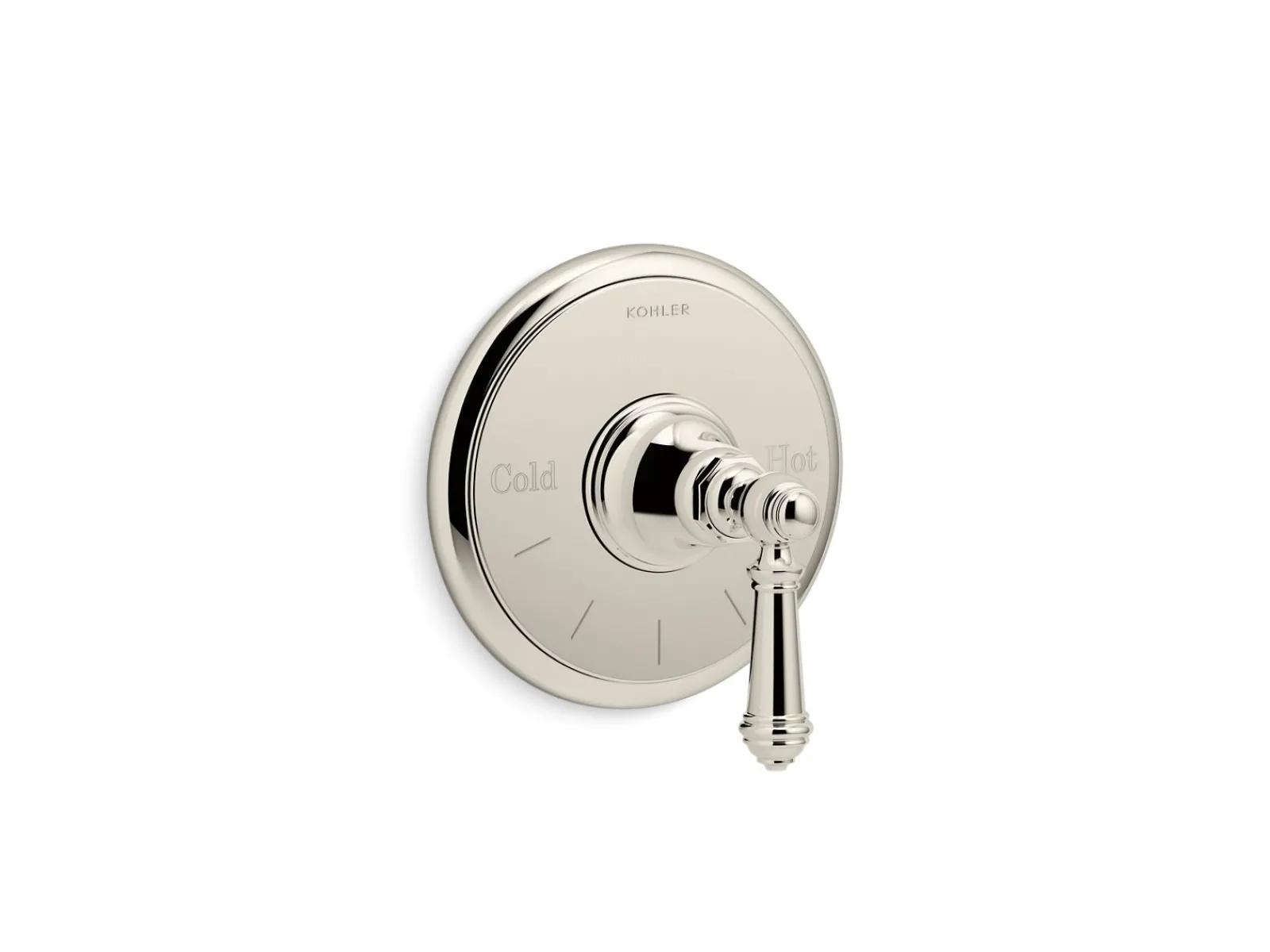 MasterShower® temperature control valve trim with lever handle^Kohler Hot