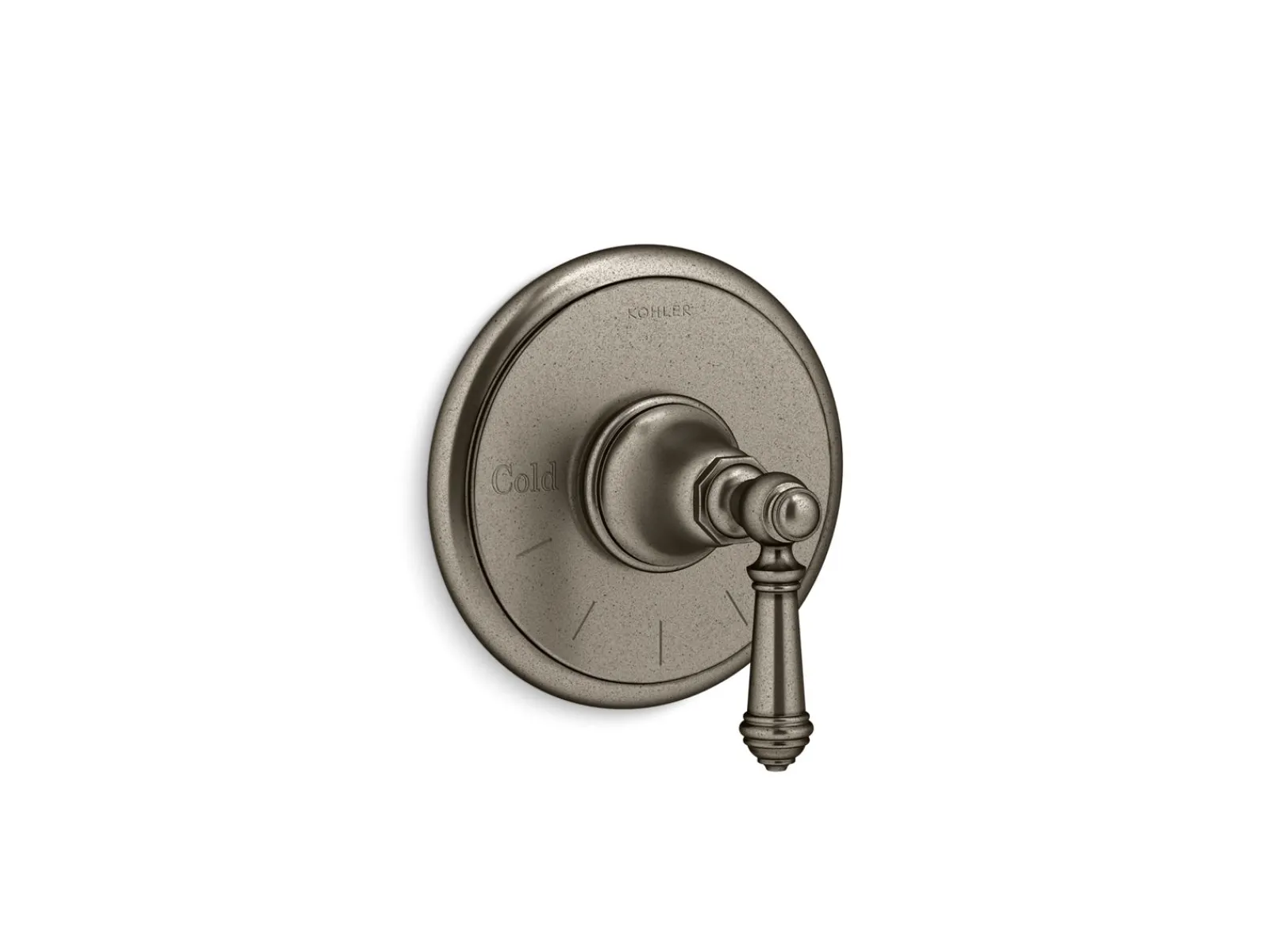 MasterShower® temperature control valve trim with lever handle^Kohler Hot