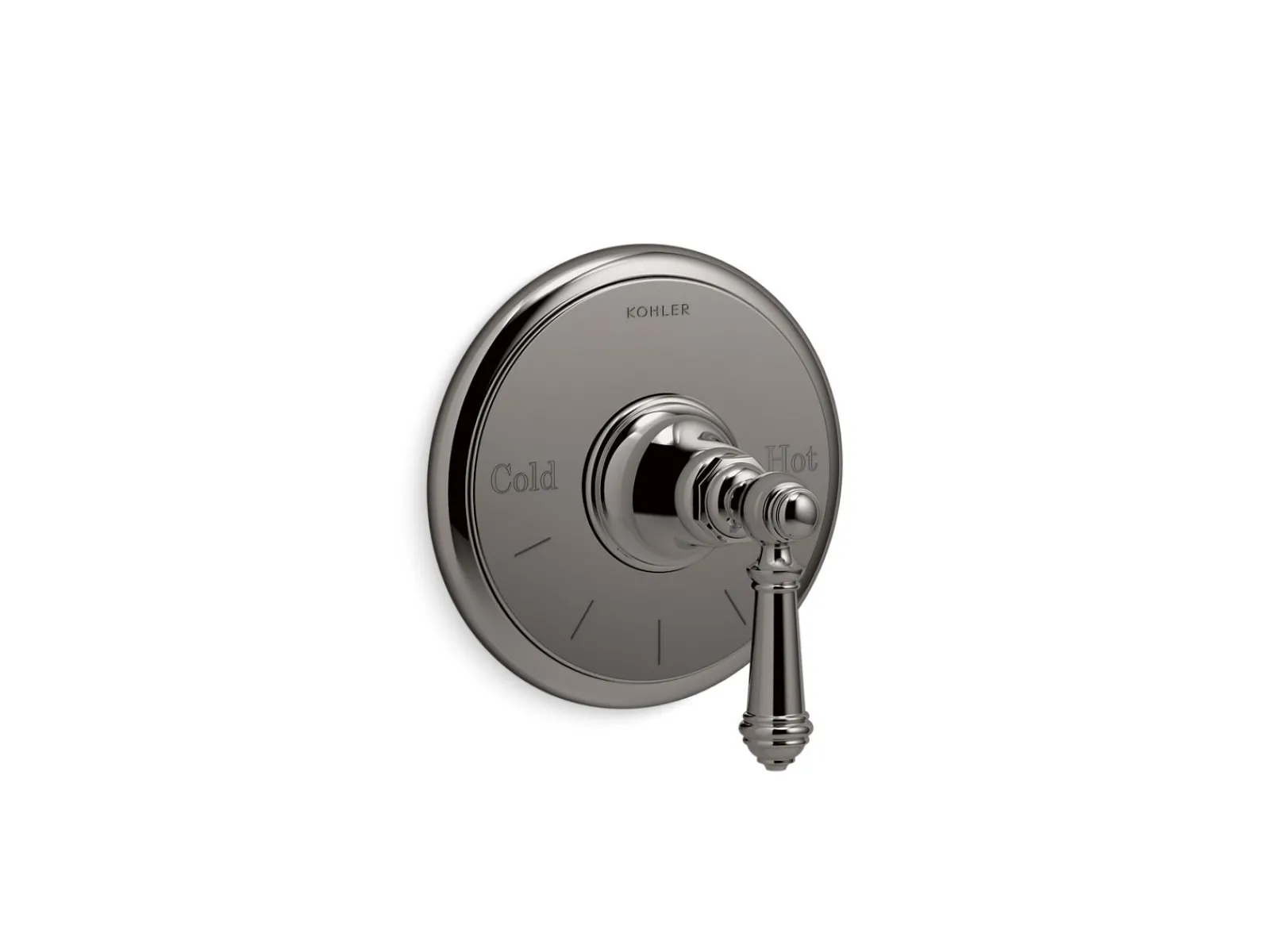 MasterShower® temperature control valve trim with lever handle^Kohler Hot