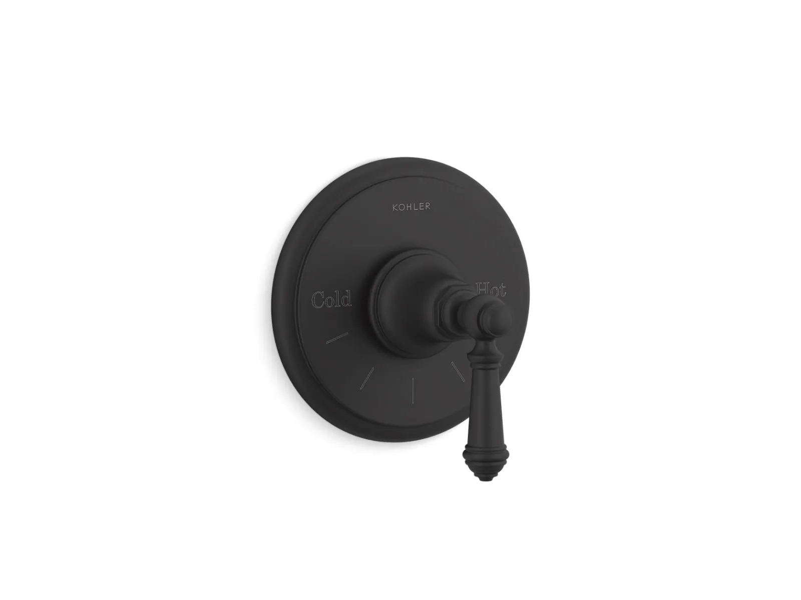 MasterShower® temperature control valve trim with lever handle^Kohler Hot