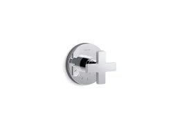MasterShower® volume control valve trim with cross handle^Kohler