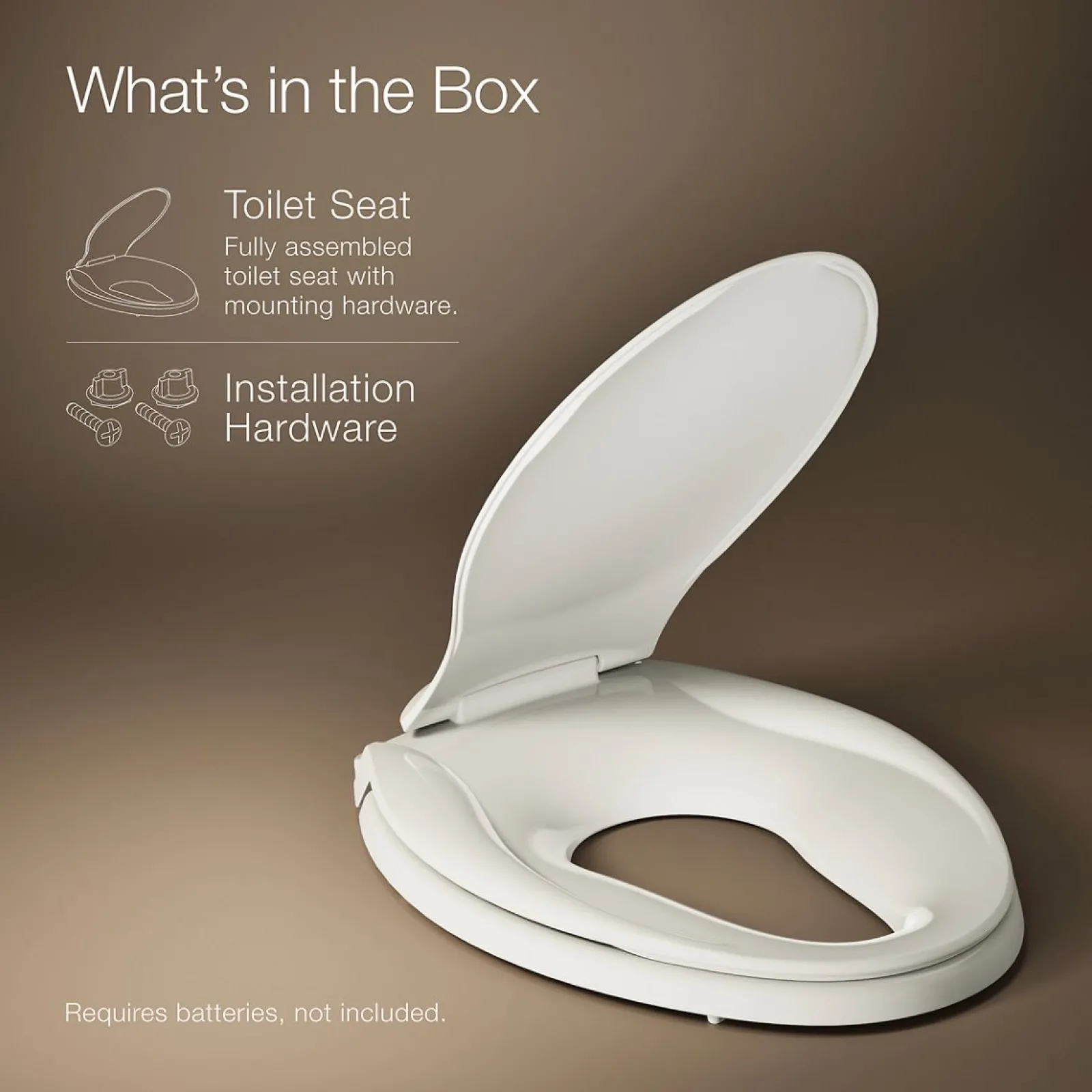 Nightlight ReadyLatch® Quiet-Close™ elongated toilet seat^Kohler Clearance