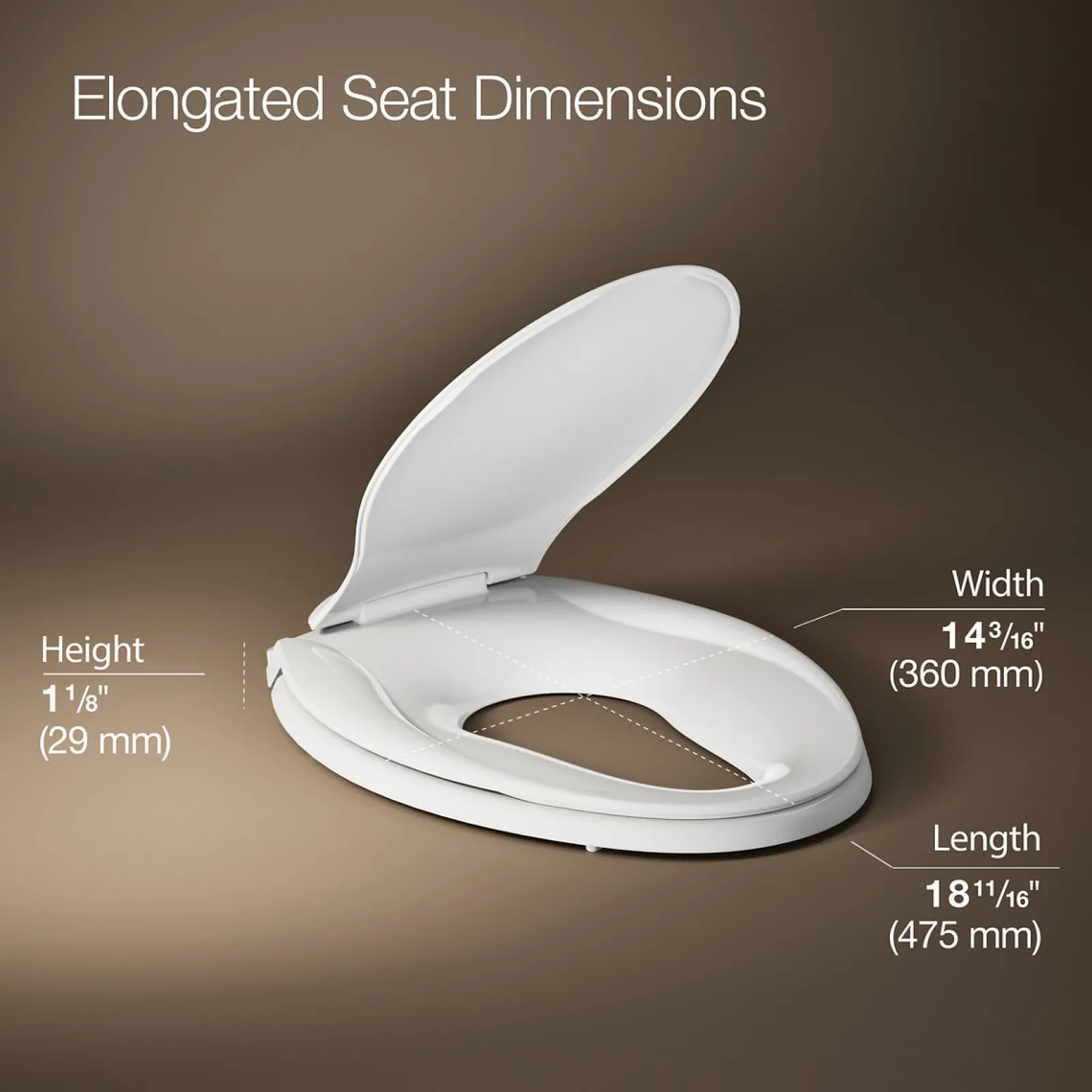 Nightlight ReadyLatch® Quiet-Close™ elongated toilet seat^Kohler Clearance