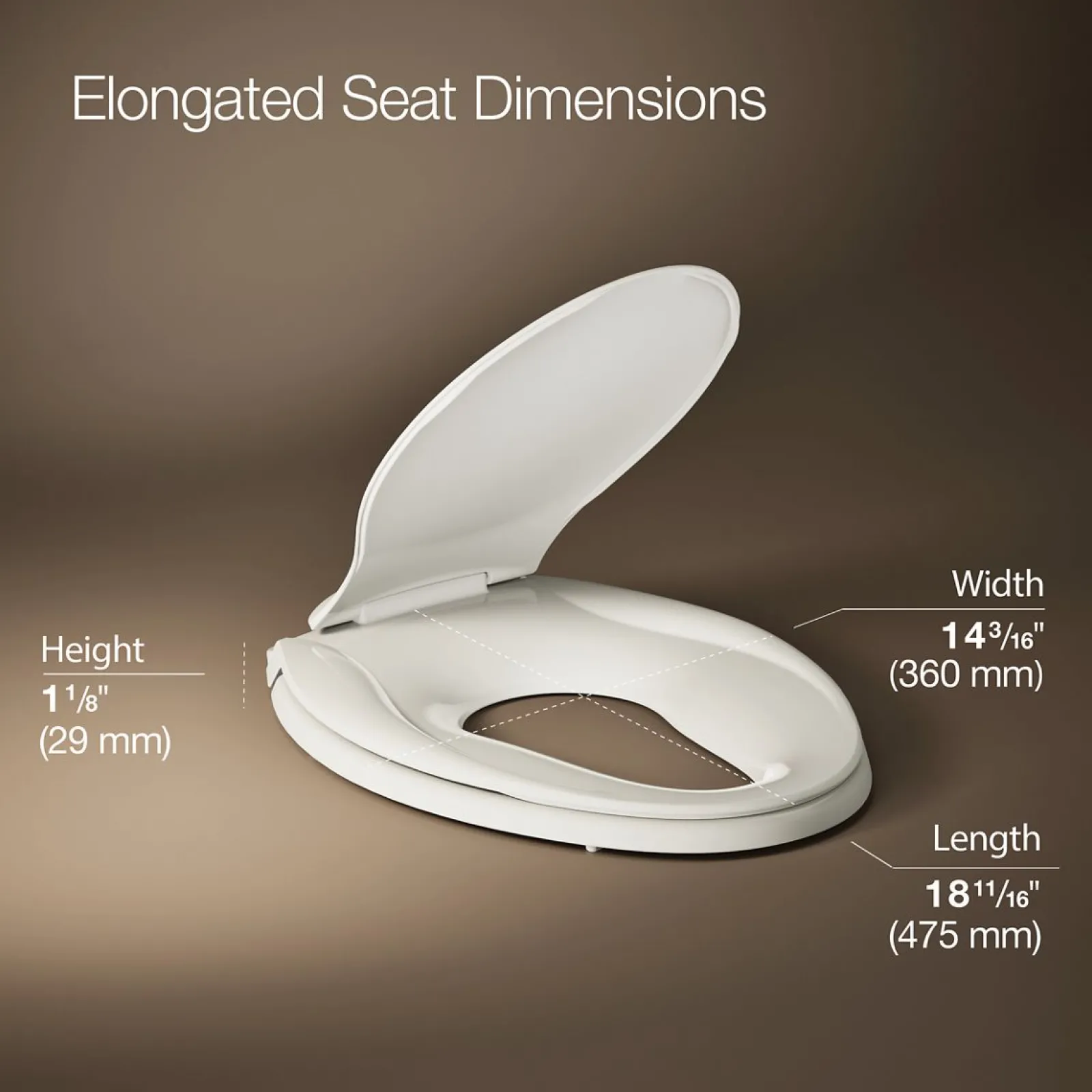 Nightlight ReadyLatch® Quiet-Close™ elongated toilet seat^Kohler Clearance