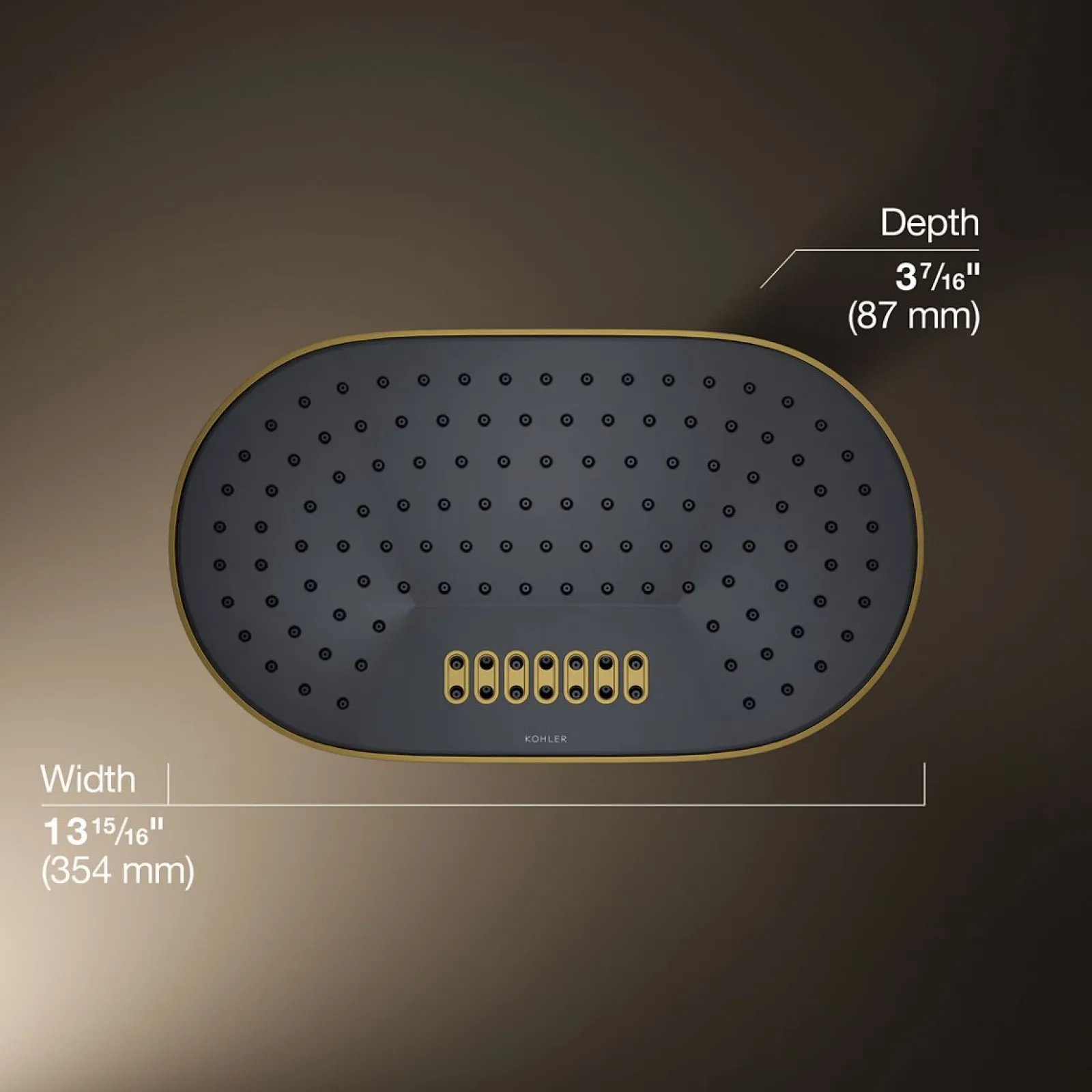 Oblong 14" two-function rainhead, 1.75 gpm^Kohler Online