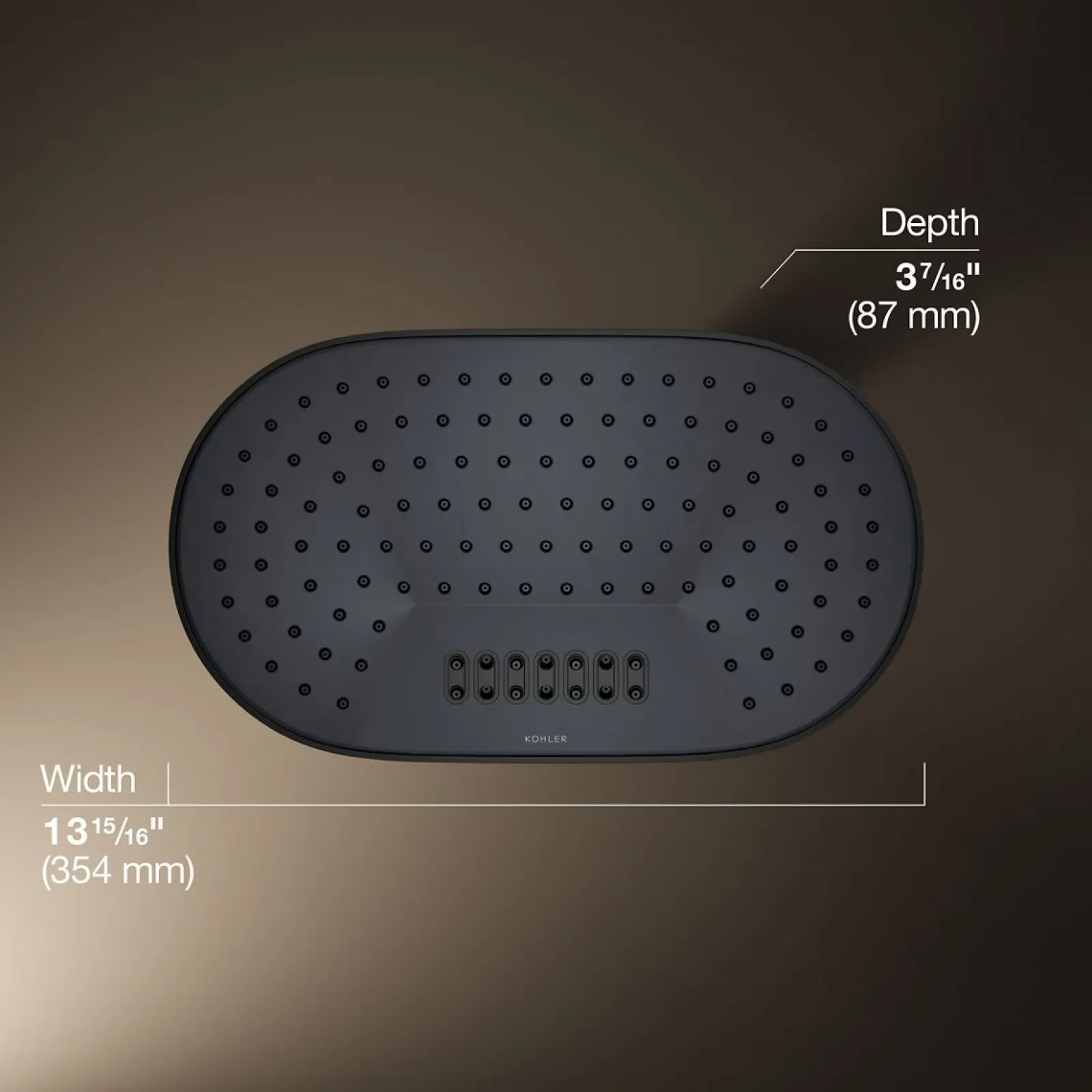 Oblong 14" two-function rainhead, 1.75 gpm^Kohler Online
