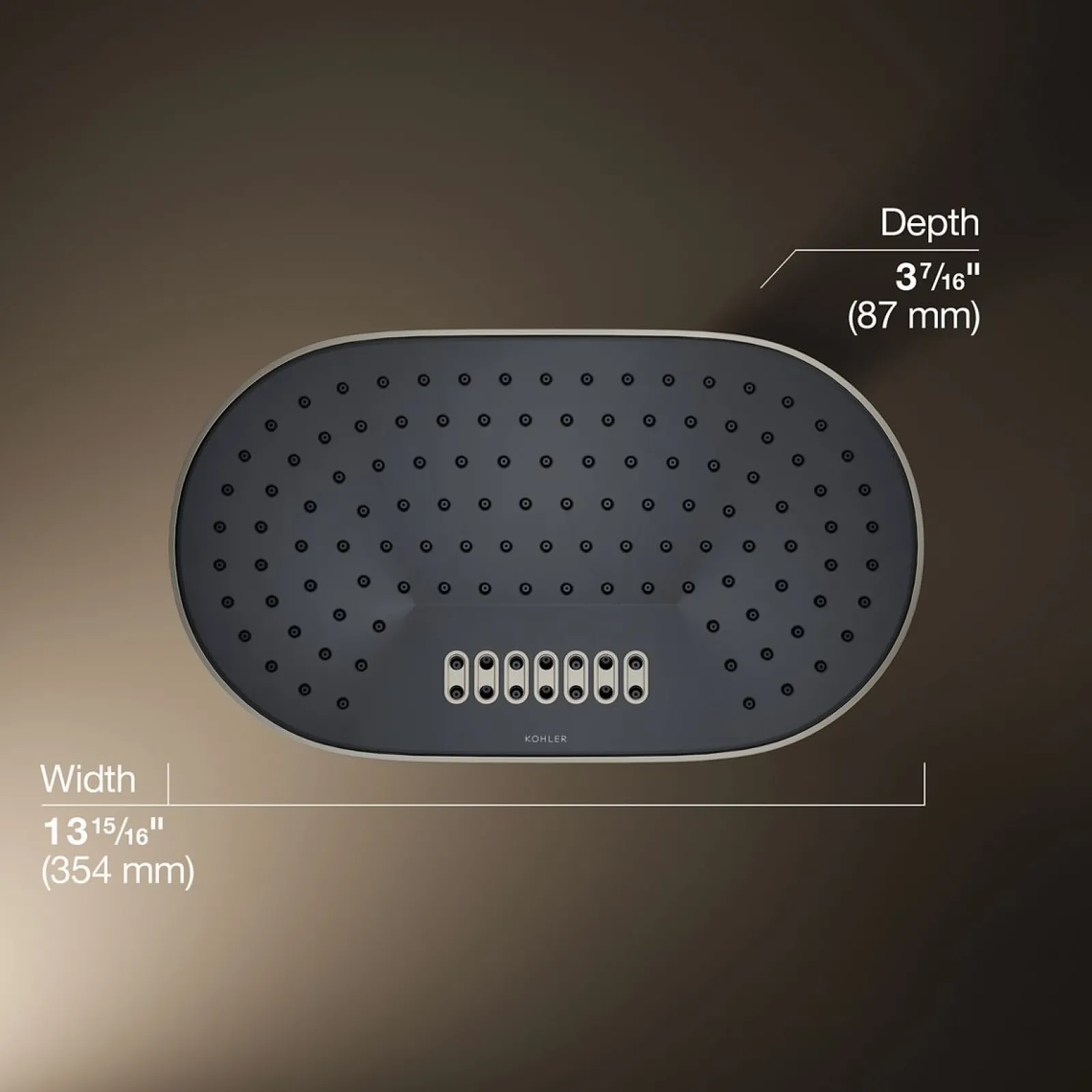 Oblong 14" two-function rainhead, 1.75 gpm^Kohler Online