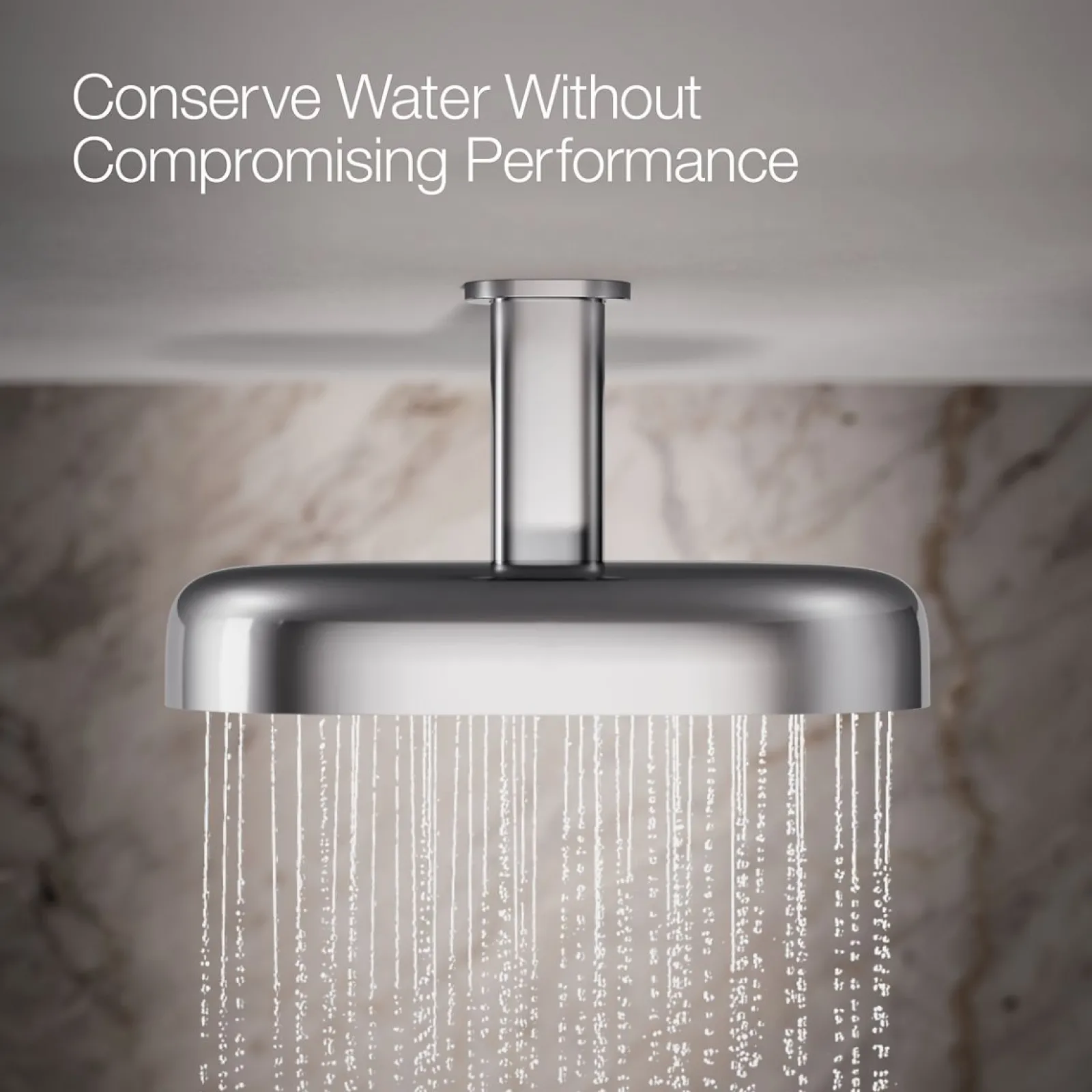 Oblong 14" two-function rainhead, 1.75 gpm^Kohler Online