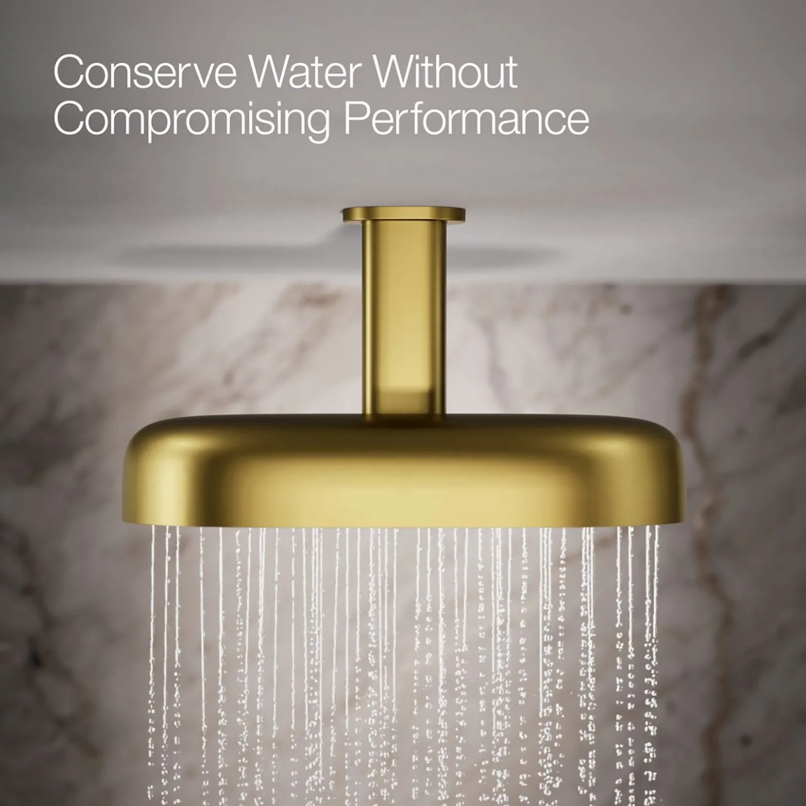 Oblong 14" two-function rainhead, 1.75 gpm^Kohler Online
