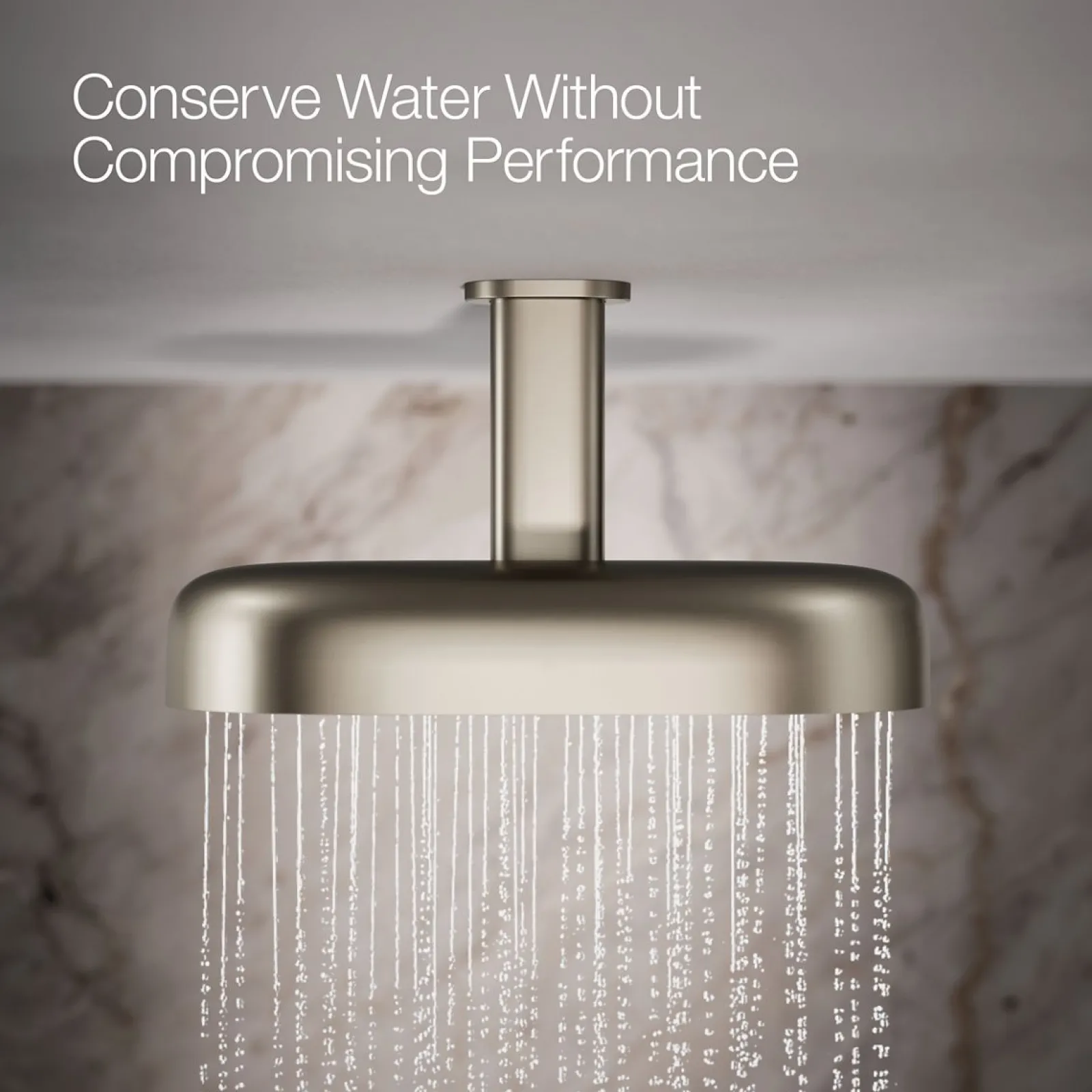 Oblong 14" two-function rainhead, 1.75 gpm^Kohler Online