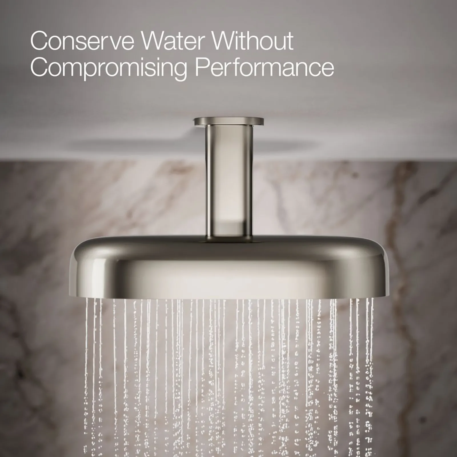 Oblong 14" two-function rainhead, 1.75 gpm^Kohler Online