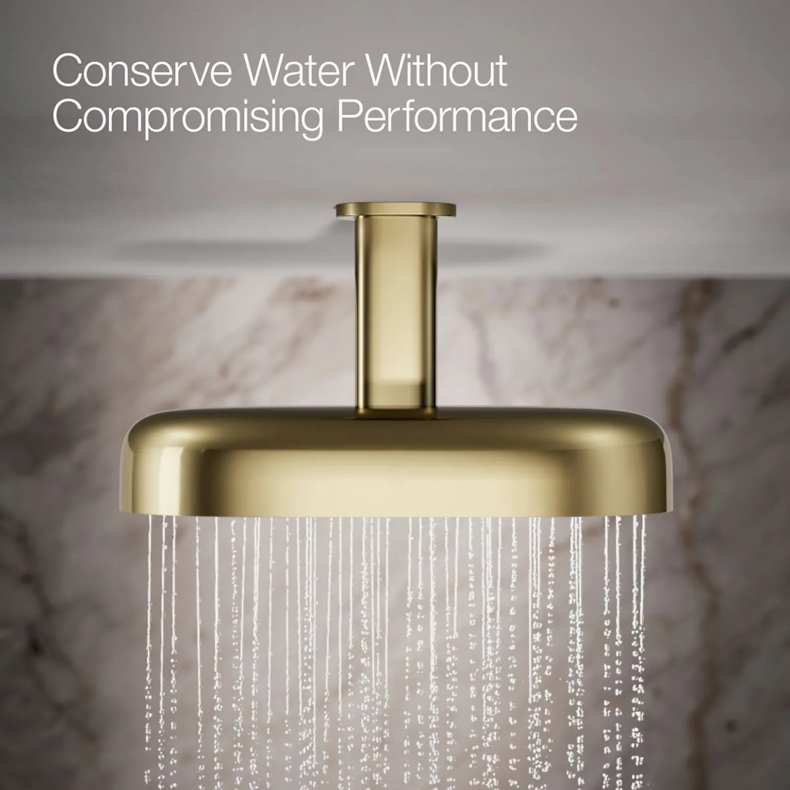 Oblong 14" two-function rainhead, 1.75 gpm^Kohler Online