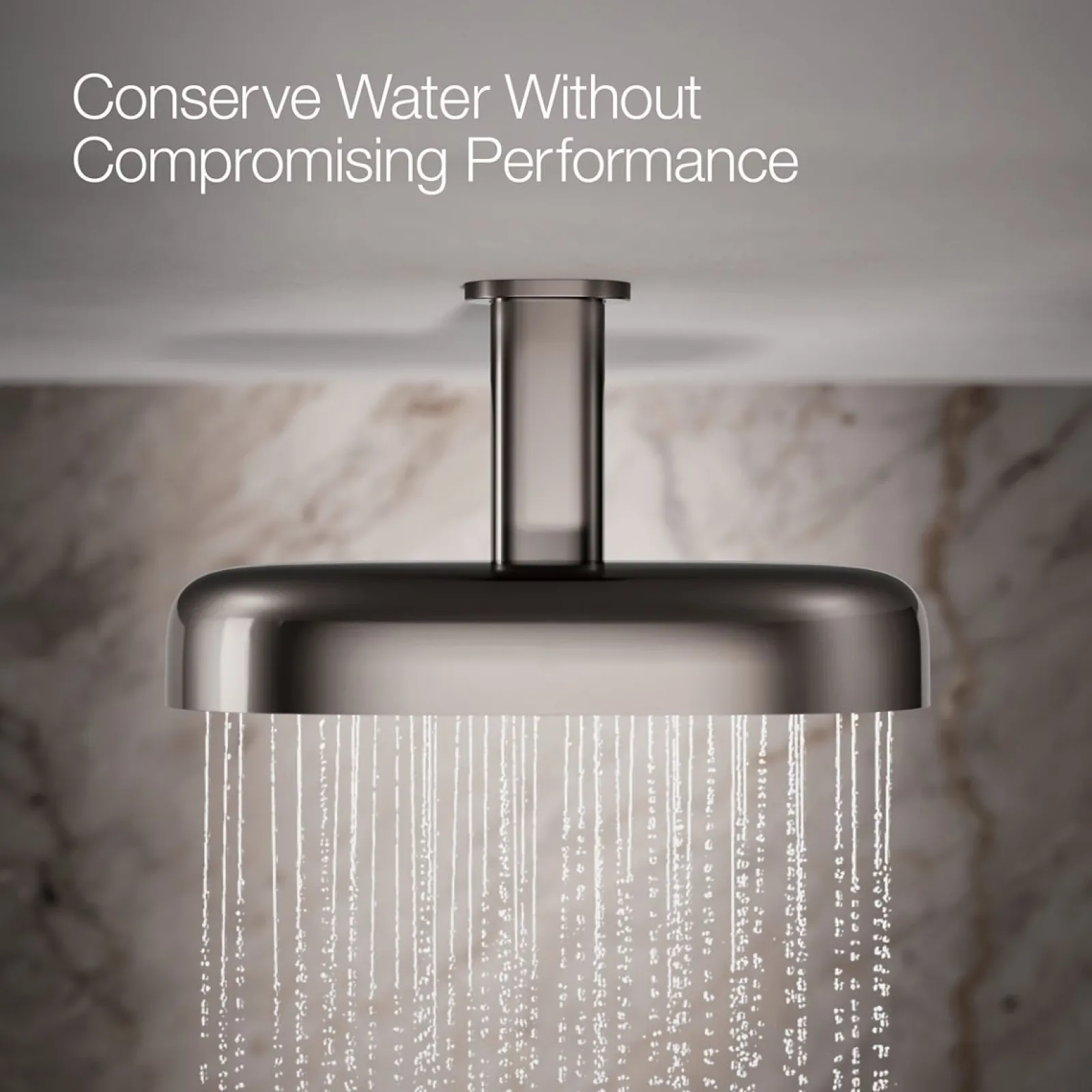 Oblong 14" two-function rainhead, 1.75 gpm^Kohler Online