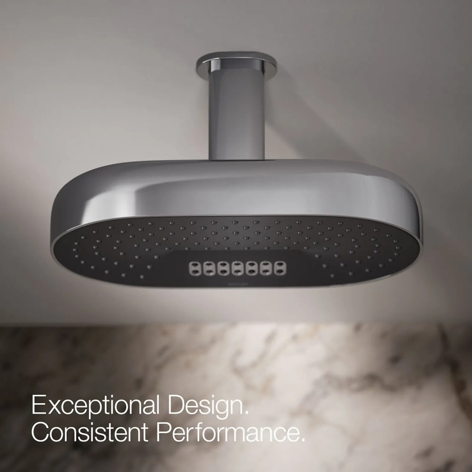 Oblong 14" two-function rainhead, 1.75 gpm^Kohler Online