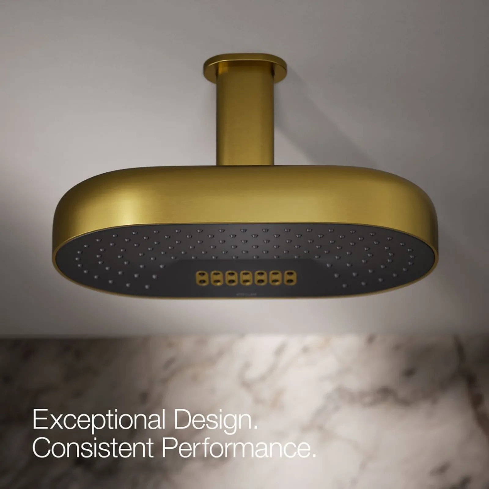 Oblong 14" two-function rainhead, 1.75 gpm^Kohler Online