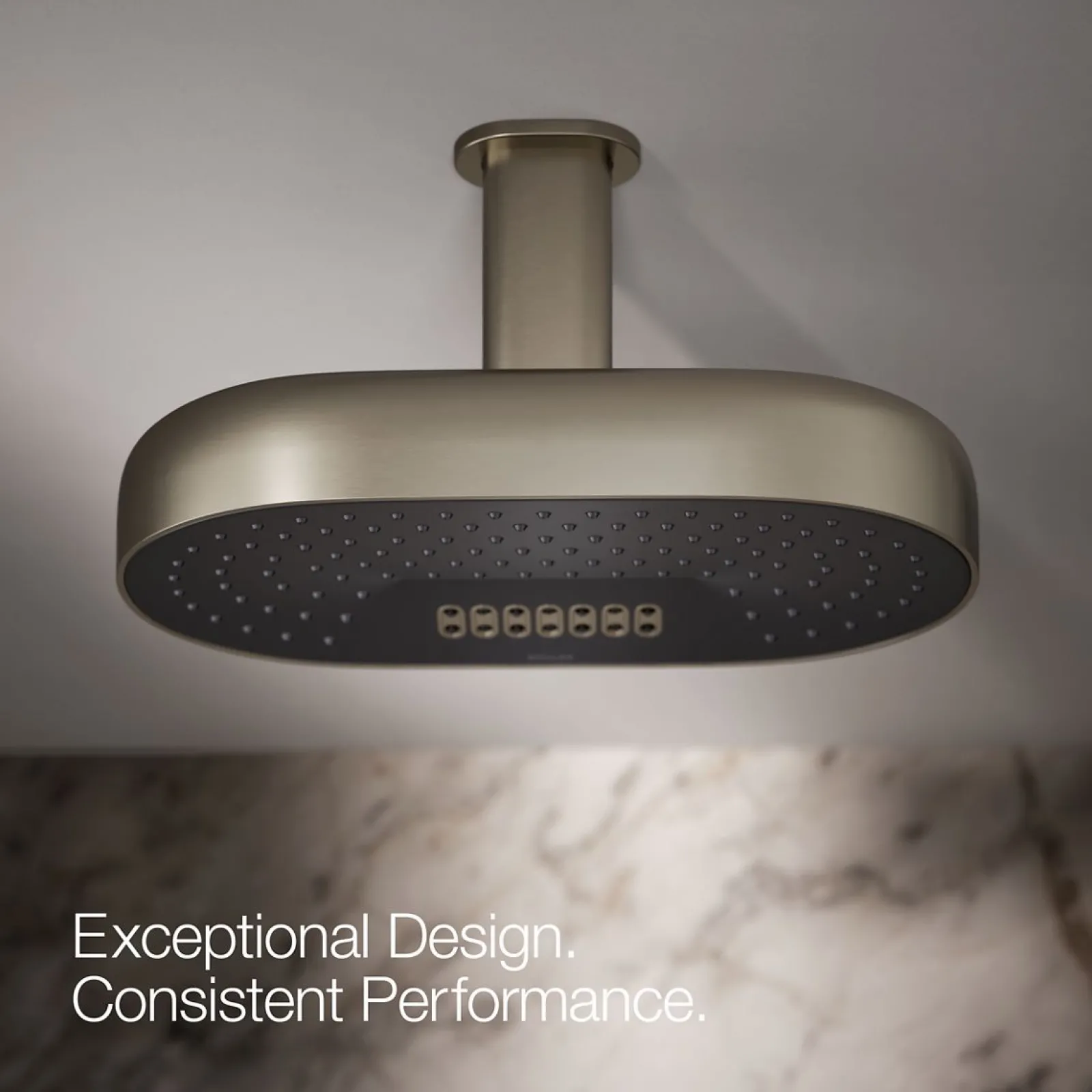 Oblong 14" two-function rainhead, 1.75 gpm^Kohler Online