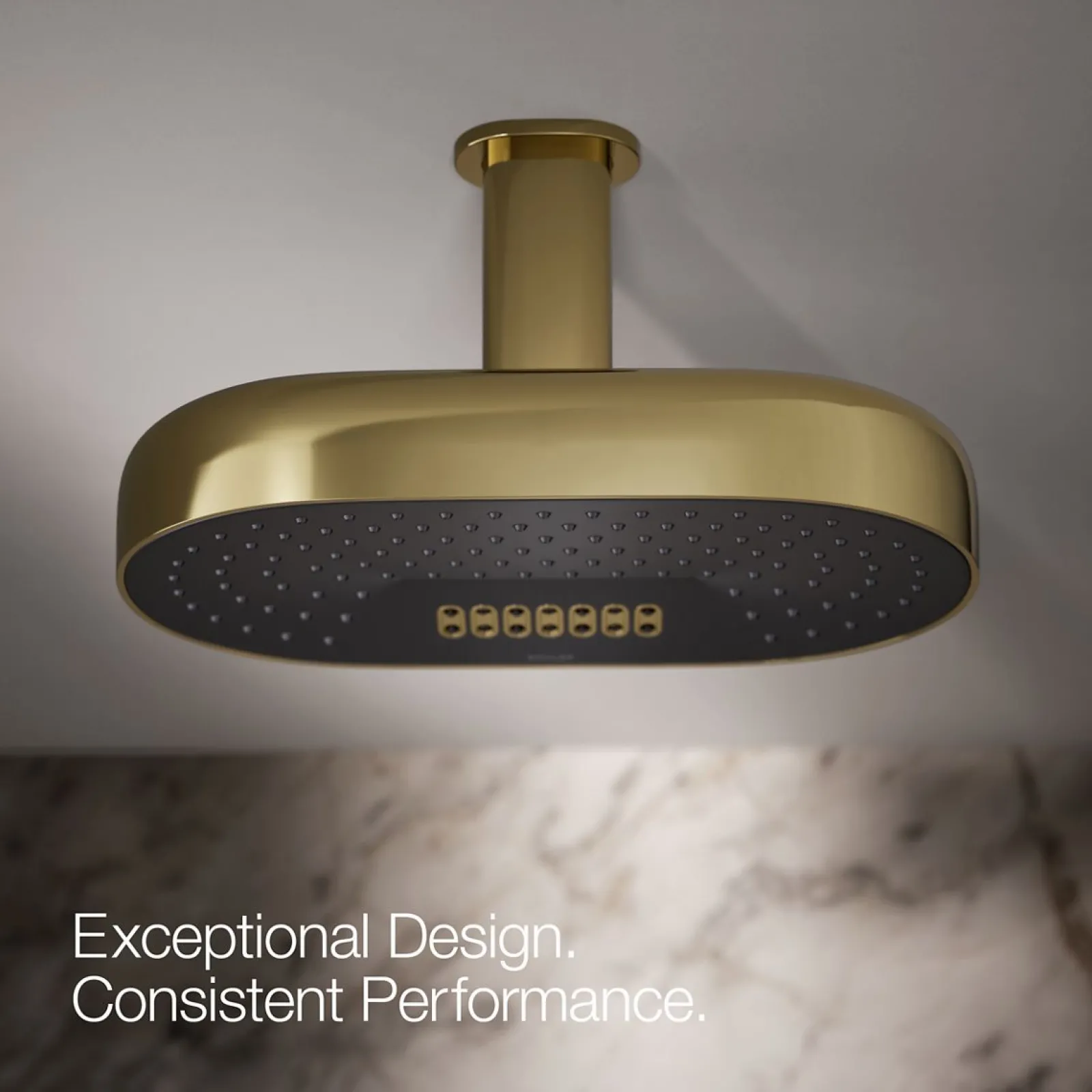 Oblong 14" two-function rainhead, 1.75 gpm^Kohler Online
