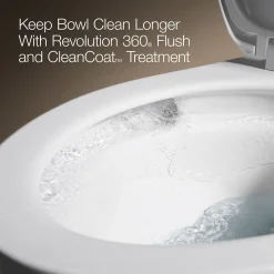 One-piece compact elongated 1.6 gpf toilet with Revolution 360® swirl flushing technology^Kohler Outlet