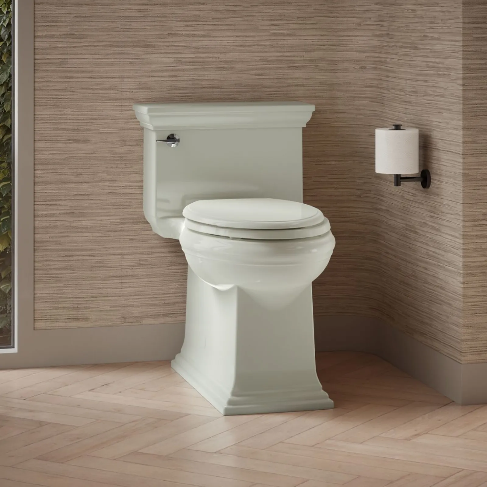 One-piece compact elongated toilet with skirted trapway, 1.28 gpf^Kohler Best