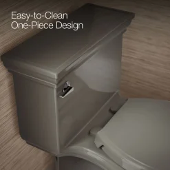 One-piece compact elongated toilet with skirted trapway, 1.28 gpf^Kohler Best