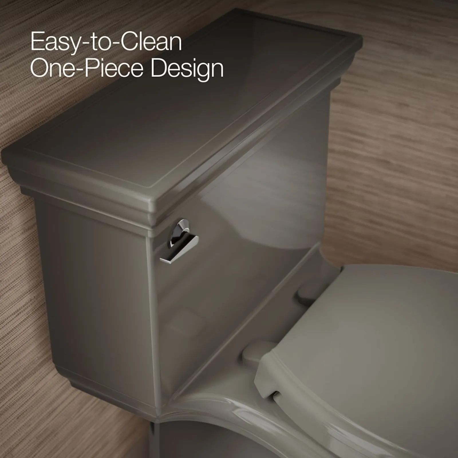 One-piece compact elongated toilet with skirted trapway, 1.28 gpf^Kohler Best