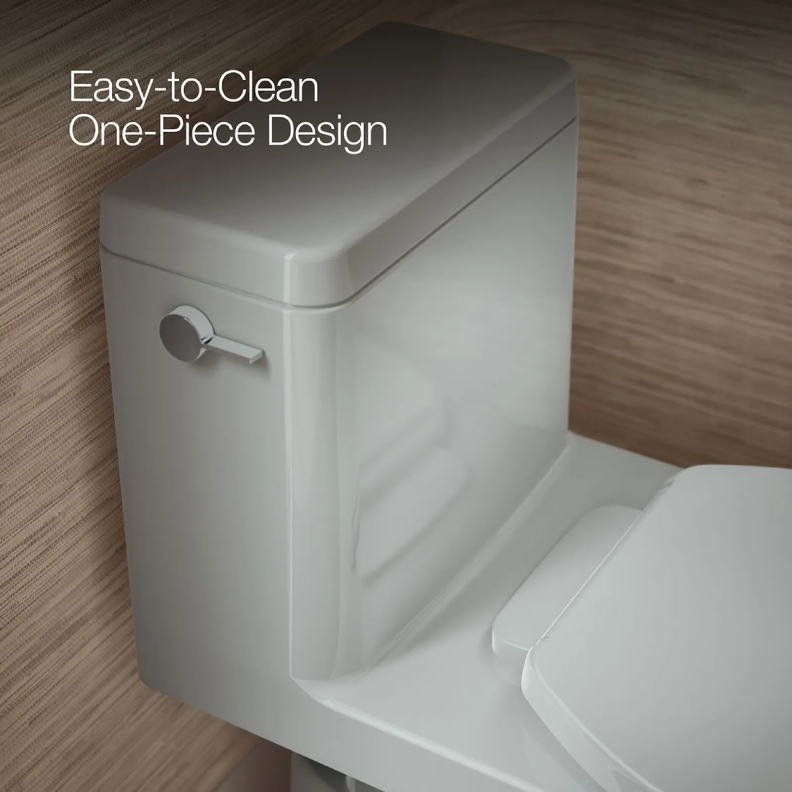 One-piece compact elongated toilet with skirted trapway, 1.28 gpf^Kohler Best