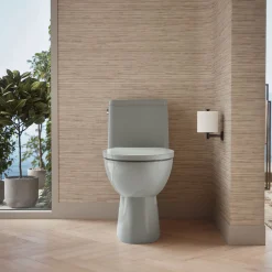 One-piece compact elongated toilet with skirted trapway, 1.28 gpf^Kohler Best