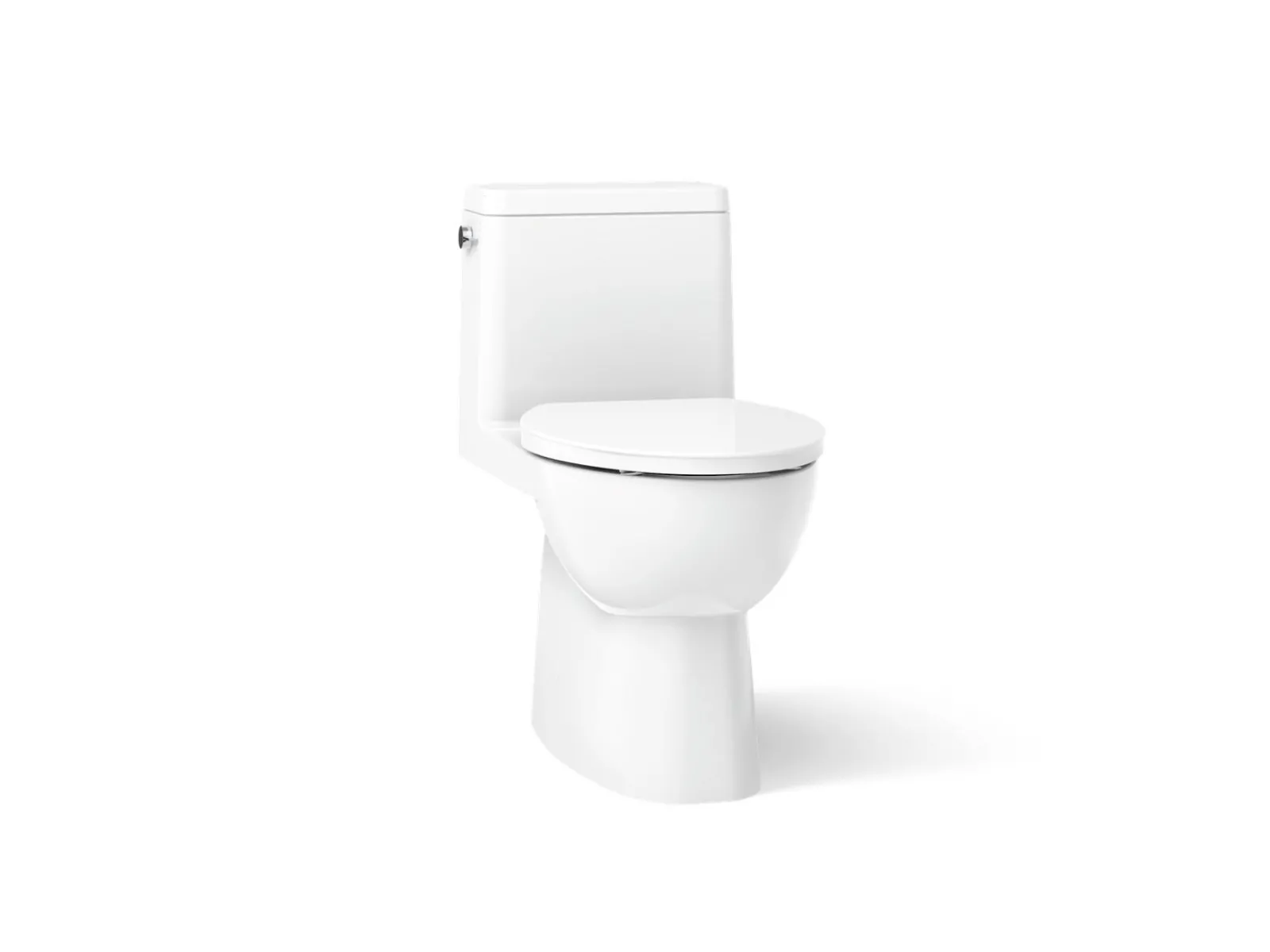 One-piece compact elongated toilet with skirted trapway, 1.28 gpf^Kohler Best