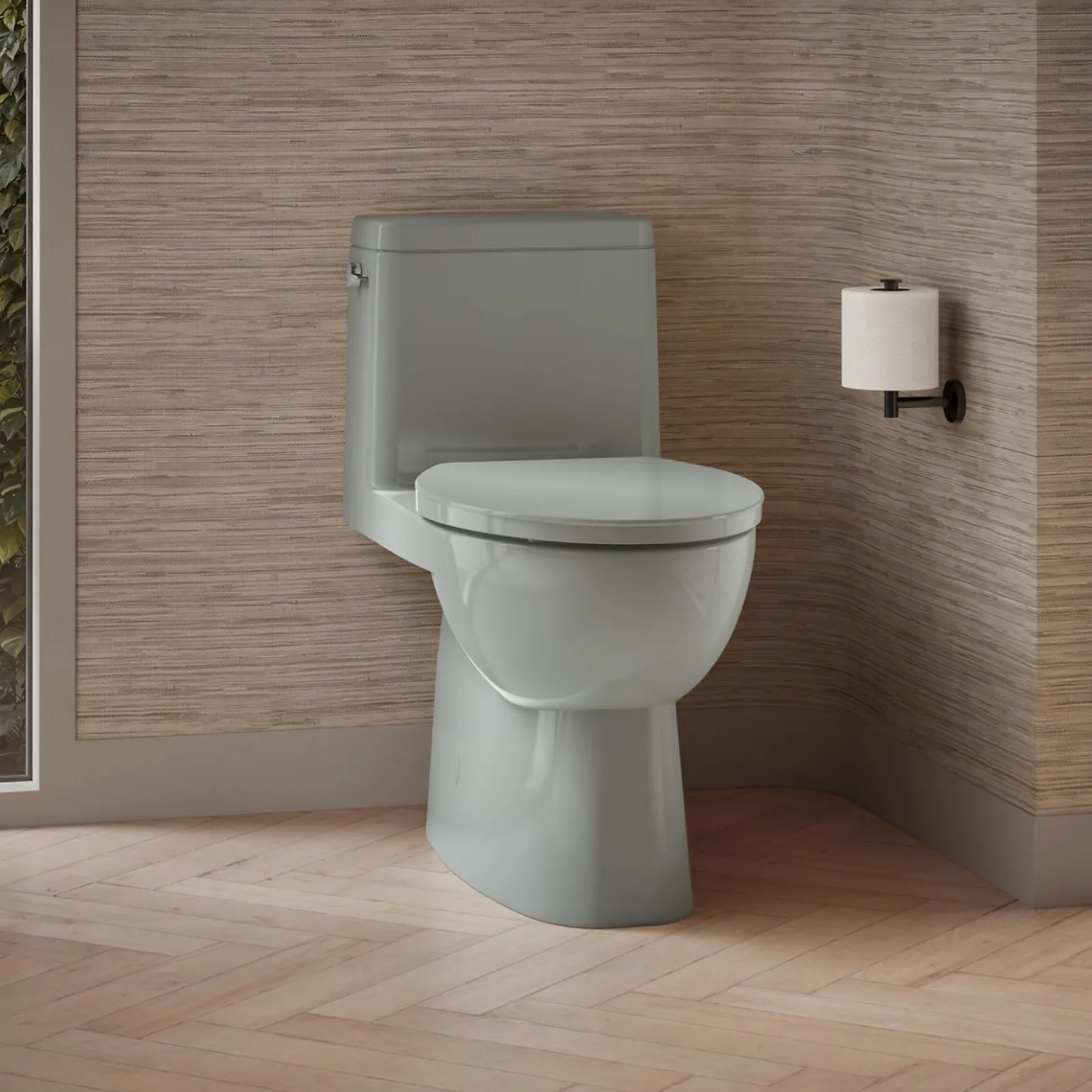One-piece compact elongated toilet with skirted trapway, 1.28 gpf^Kohler Best