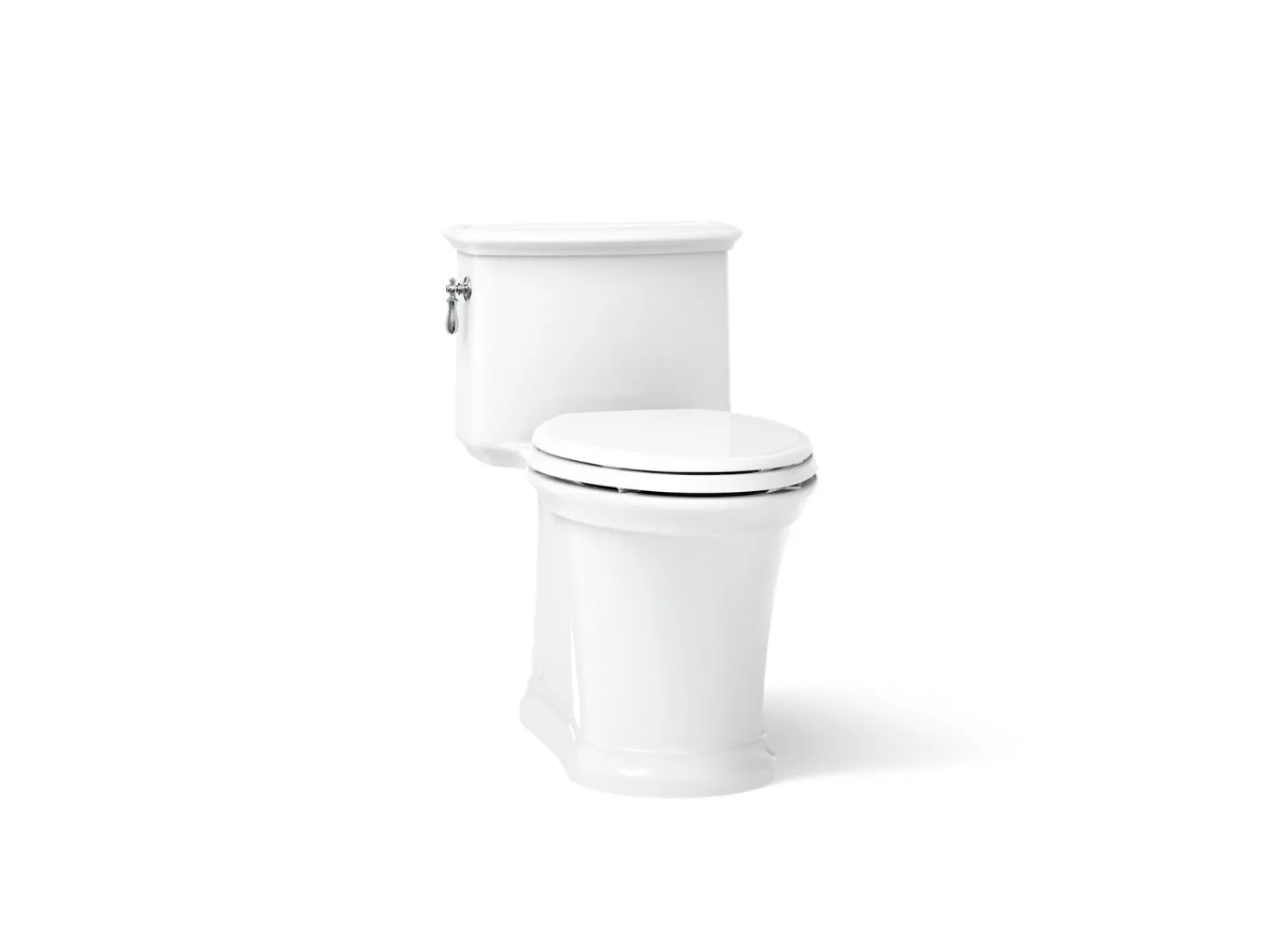 One-piece compact elongated toilet with skirted trapway, 1.28 gpf^Kohler New