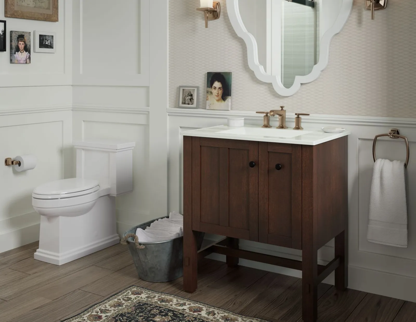One-piece compact elongated toilet with skirted trapway, 1.28 gpf^Kohler Sale