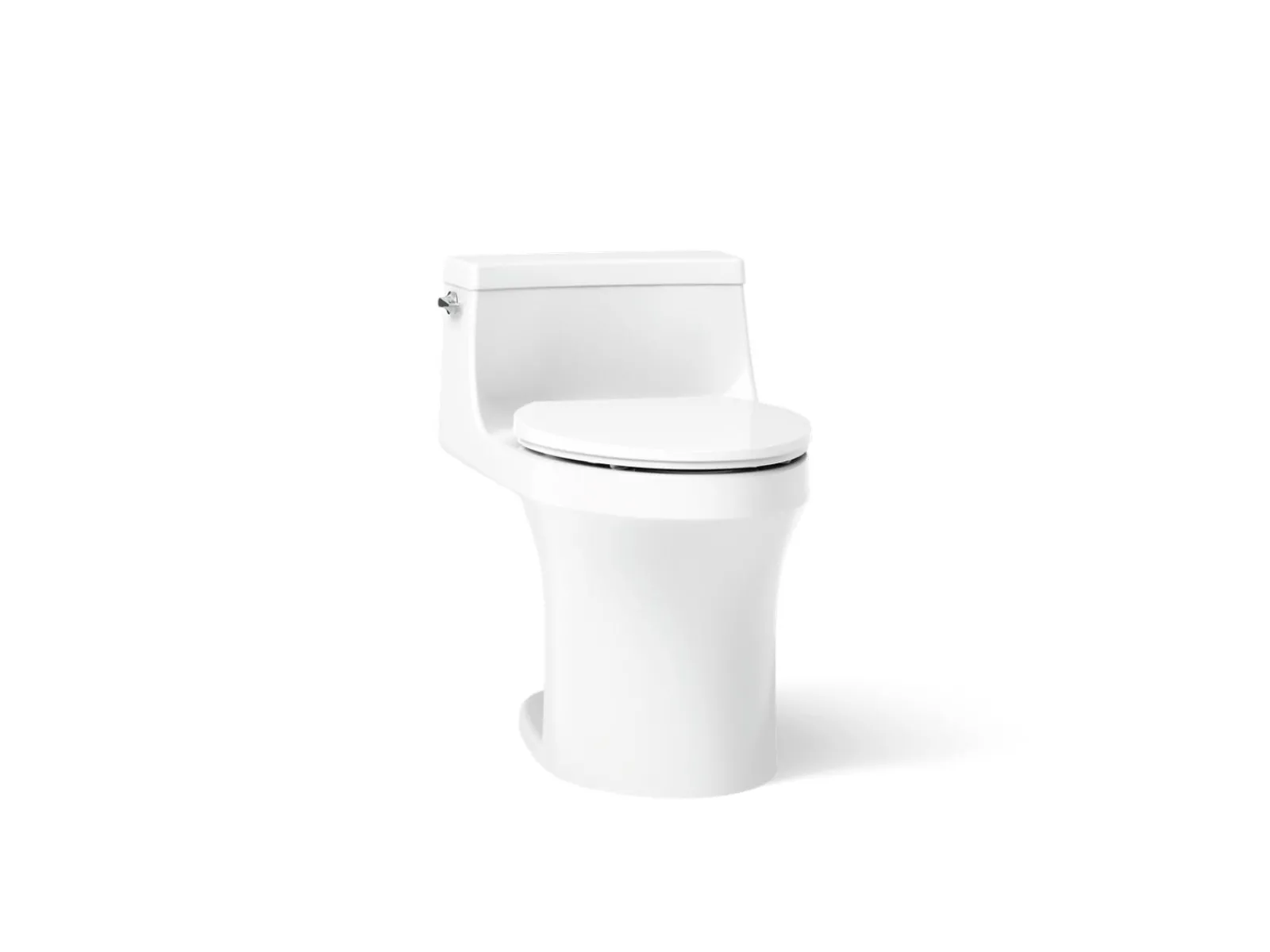 One-piece compact elongated toilet with concealed trapway, 1.28 gpf^Kohler