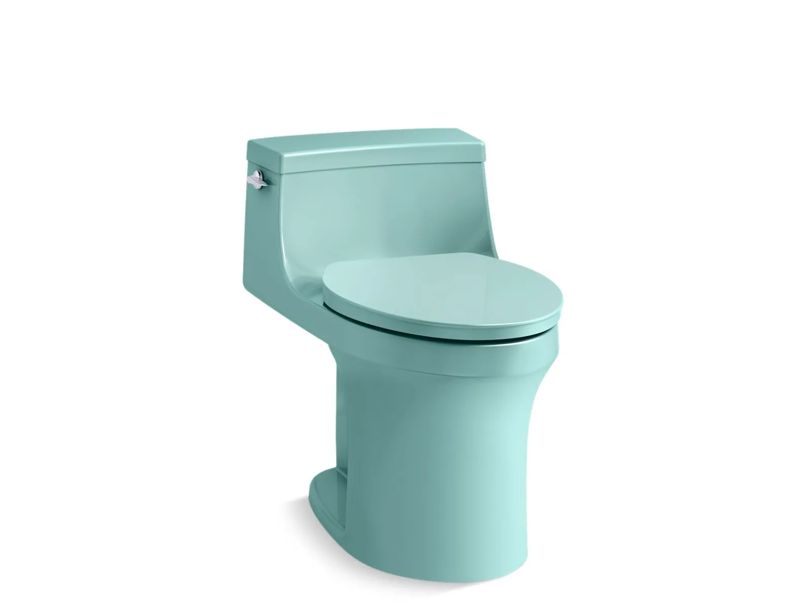 One-piece compact elongated toilet with concealed trapway, 1.28 gpf^Kohler