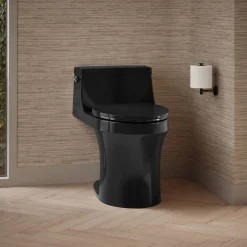 One-piece compact elongated toilet with concealed trapway, 1.28 gpf^Kohler