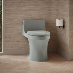 One-piece compact elongated toilet with concealed trapway, 1.28 gpf^Kohler