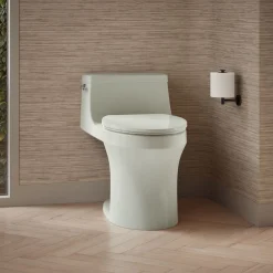 One-piece compact elongated toilet with concealed trapway, 1.28 gpf^Kohler