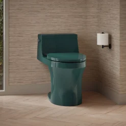 One-piece compact elongated toilet with concealed trapway, 1.28 gpf^Kohler