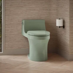 One-piece compact elongated toilet with concealed trapway, 1.28 gpf^Kohler