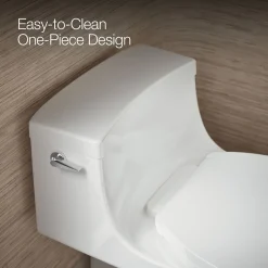 One-piece compact elongated toilet with concealed trapway, 1.28 gpf^Kohler