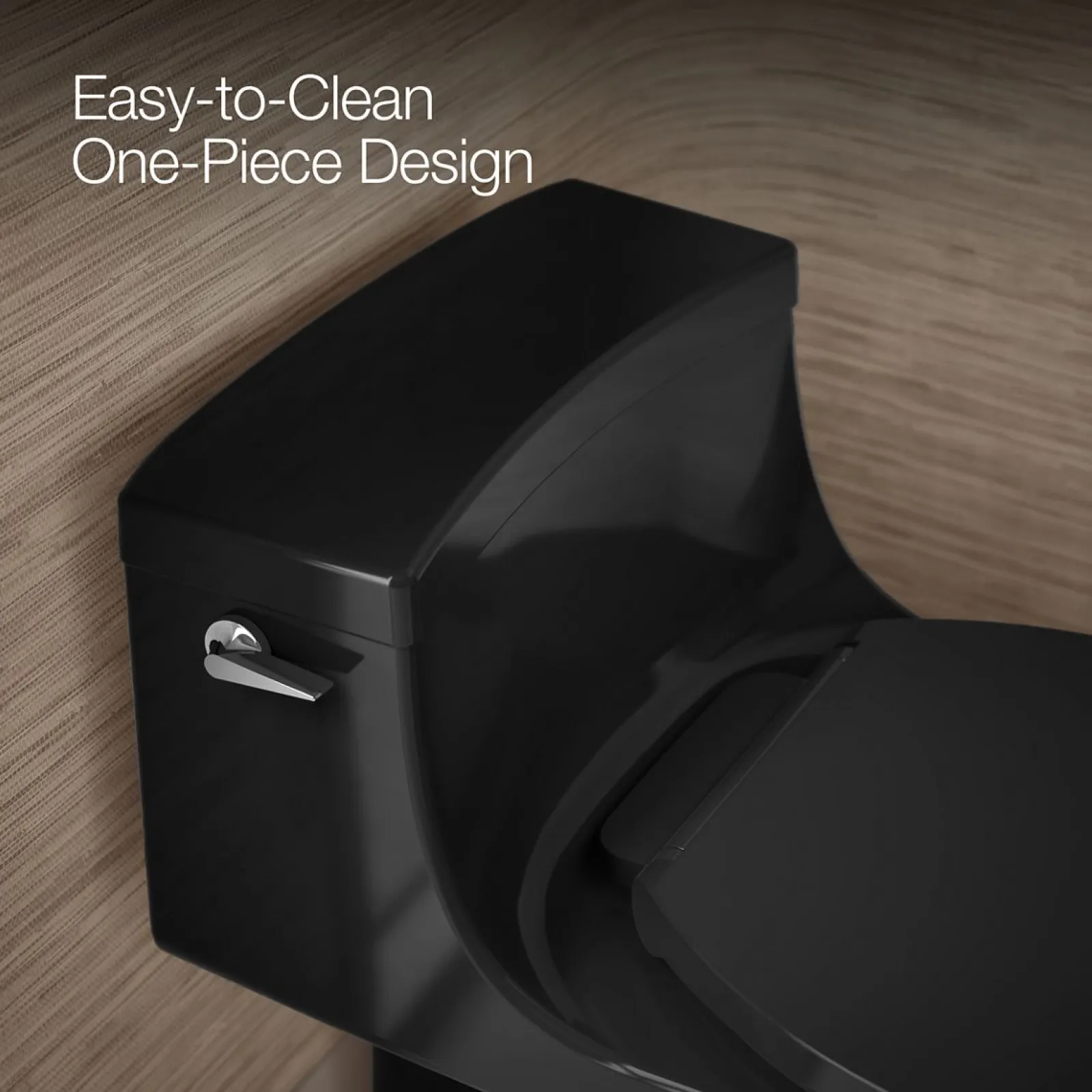 One-piece compact elongated toilet with concealed trapway, 1.28 gpf^Kohler