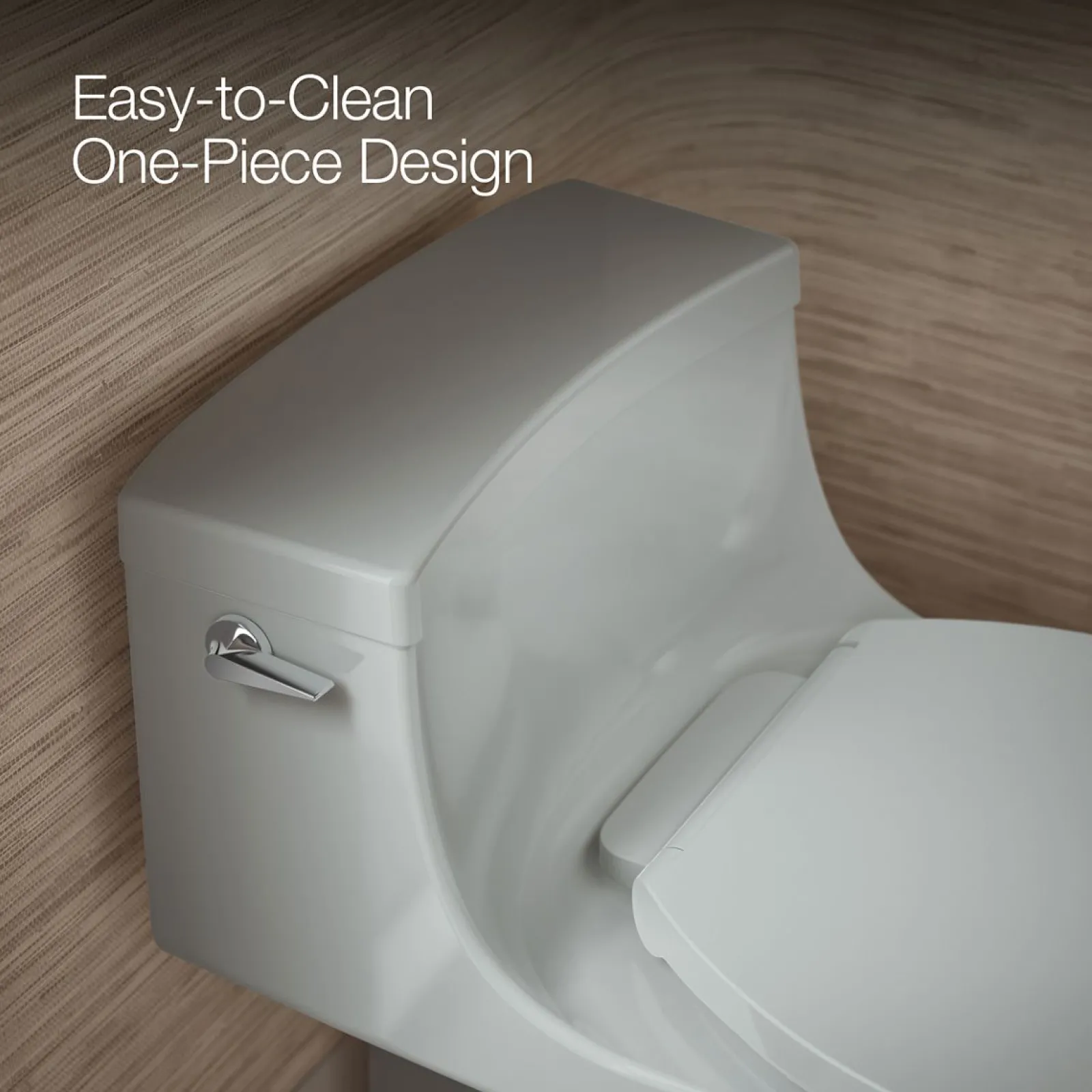 One-piece compact elongated toilet with concealed trapway, 1.28 gpf^Kohler