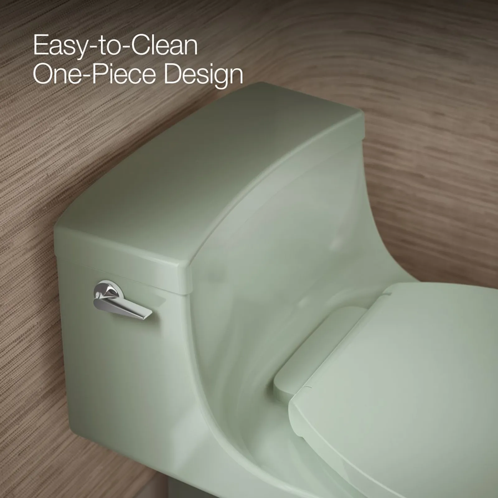 One-piece compact elongated toilet with concealed trapway, 1.28 gpf^Kohler