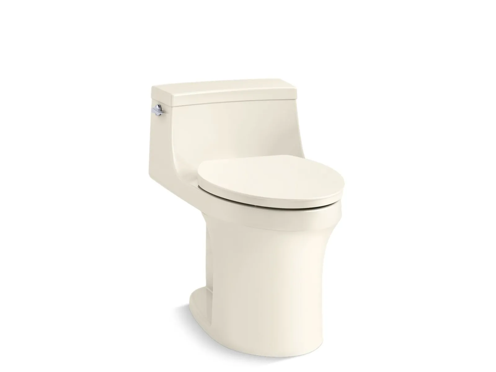 One-piece compact elongated toilet with concealed trapway, 1.28 gpf^Kohler