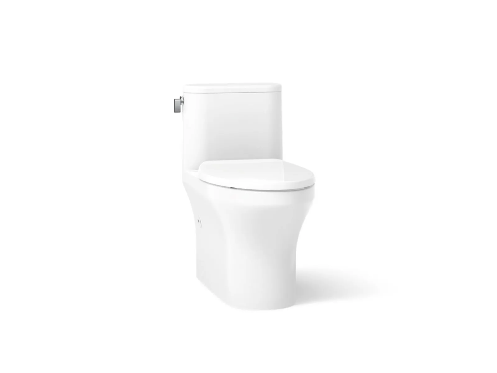 One-piece compact elongated toilet with skirted trapway, 1.28 gpf^Kohler Best