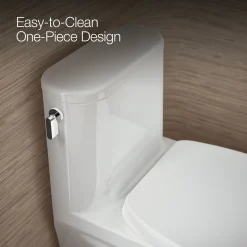 One-piece compact elongated toilet with skirted trapway, 1.28 gpf^Kohler Best