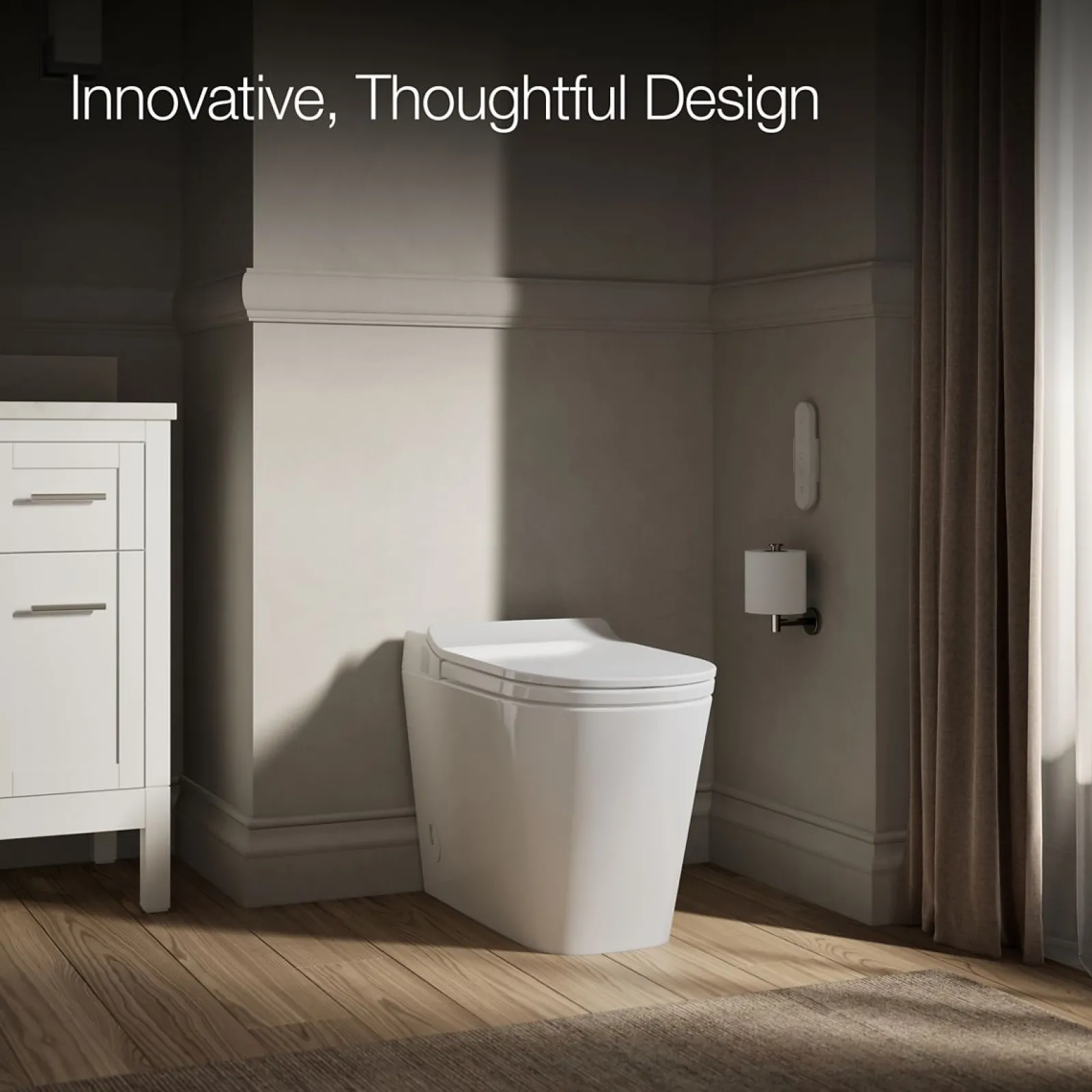 One-piece elongated smart toilet, dual-flush^Kohler