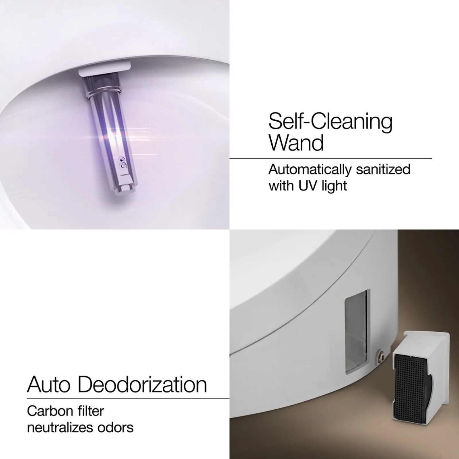 One-piece elongated smart toilet, dual-flush^Kohler