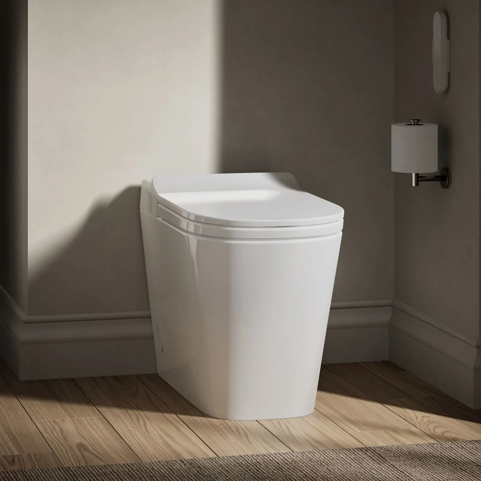 One-piece elongated smart toilet, dual-flush^Kohler