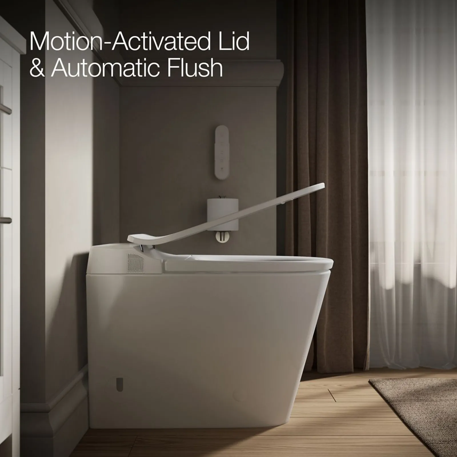 One-piece elongated smart toilet, dual-flush^Kohler
