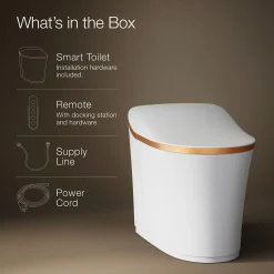 One-piece elongated smart toilet, dual-flush^Kohler Clearance